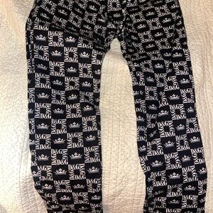 D&G Black and White Straight Leg Patterned Jeans
